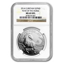 2014 Great Britain 1 oz Silver Year of the Horse MS-69 NGC
