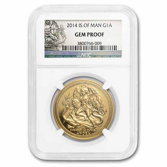 2014 Isle of Man 1 oz Gold Angel Gem Proof NGC 2014 Isle of Man 1 oz Gold Angel Gem Proof NGC
