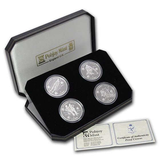 2014 Isle of Man 4-Coin Silver Crown Sochi Olympics Set 2014 Isle of Man 4-Coin Silver Crown Sochi Olympics Set