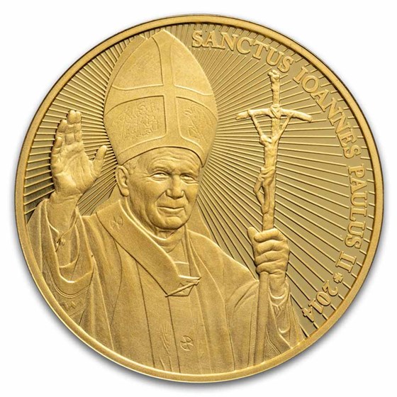 2014 Lithuania 1 oz Proof Gold Pope John Paul II 1993 Visit Medal 2014 Lithuania 1 oz Proof Gold Pope John Paul II 1993 Visit Medal