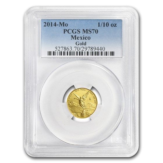 2014 Mexico 1/10 oz Gold Libertad MS-70 PCGS 2014 Mexico 1/10 oz Gold Libertad MS-70 PCGS
