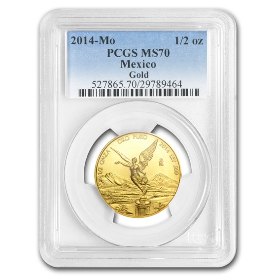 2014 Mexico 1/2 oz Gold Libertad MS-70 PCGS 2014 Mexico 1/2 oz Gold Libertad MS-70 PCGS
