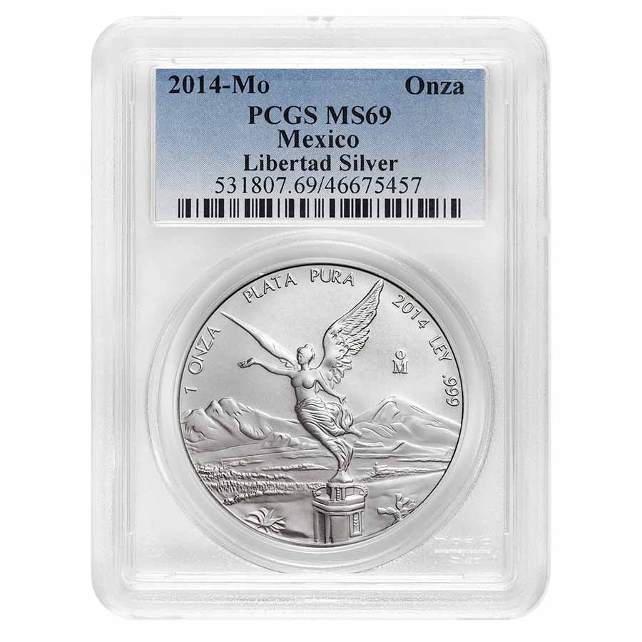 2014 Mexico 1 oz Silver Libertad MS-69 PCGS