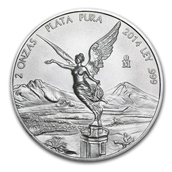 2014 Mexico 2 oz Silver Libertad BU 2014 Mexico 2 oz Silver Libertad BU