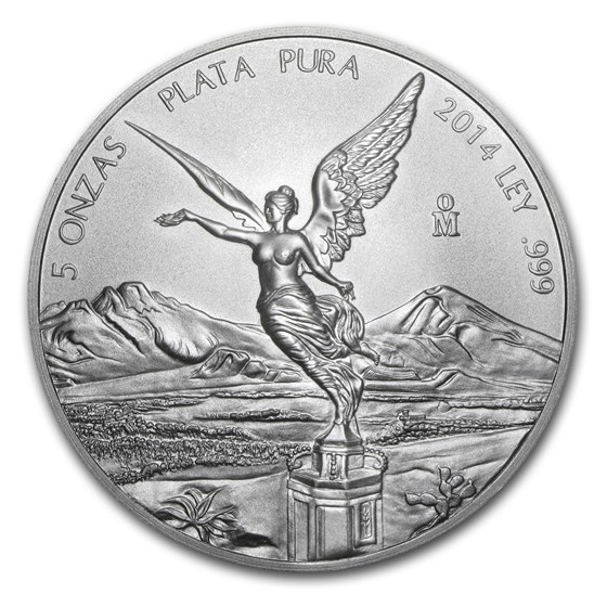 2014 Mexico 5 oz Silver Libertad BU