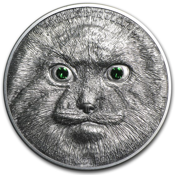 2014 Mongolia 1 oz Silver 500 Togrog Wildlife Protection Manul 2014 Mongolia 1 oz Silver 500 Togrog Wildlife Protection Manul