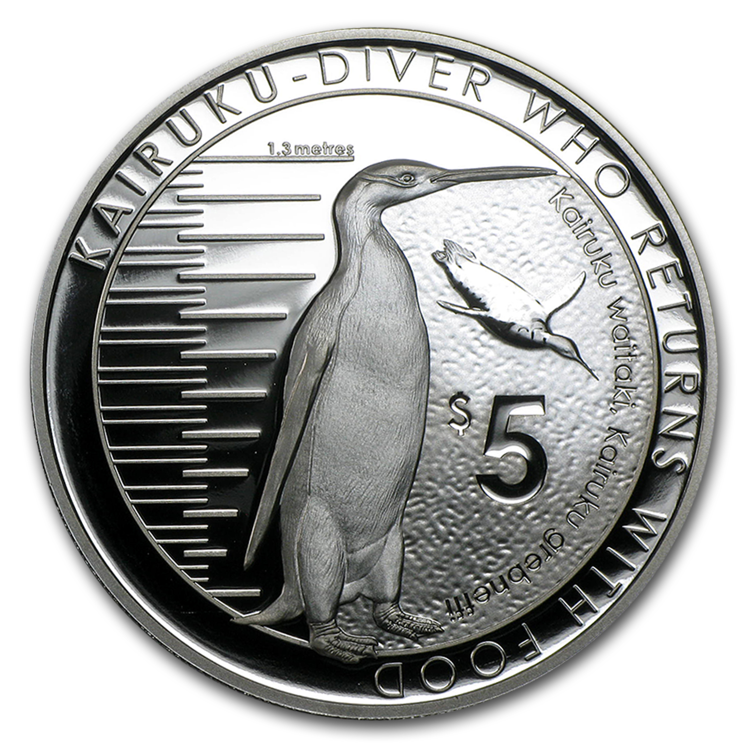 Buy 2014 New Zealand 1 oz Silver $5 Annual Coin Kairuku Penguin