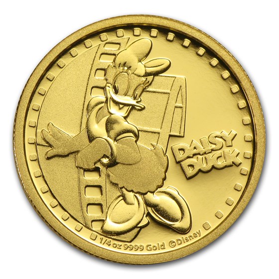2014 Niue 1/4 oz Proof Gold $25 Disney Daisy Duck 2014 Niue 1/4 oz Proof Gold $25 Disney Daisy Duck