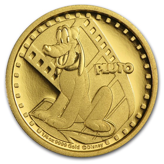 2014 Niue 1/4 oz Proof Gold $25 Disney Pluto 2014 Niue 1/4 oz Proof Gold $25 Disney Pluto