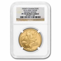 Buy 2014 Niue 1 oz Gold $200 Disney Minnie Mouse PF-70 UCAM NGC 