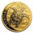 2014 Niue 1 oz Gold $200 Hawksbill Turtle BU