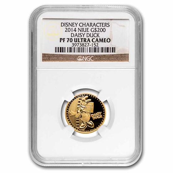 2014 Niue 1 oz Proof Gold $200 Disney Daisy Duck PF-70 NGC UC 2014 Niue 1 oz Proof Gold $200 Disney Daisy Duck PF-70 NGC UC