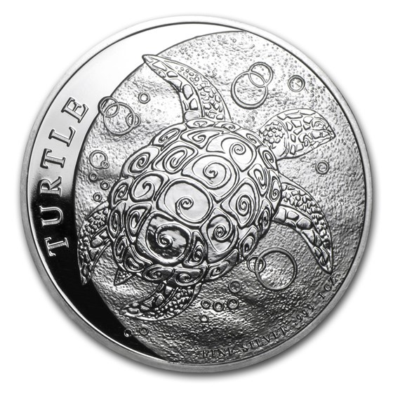 2014 Niue 1 oz Silver $2 Hawksbill Turtle BU