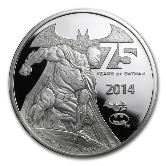 2014 Niue 2 oz Silver 75 Years of Batman Proof