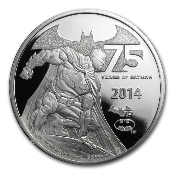2014 Niue 2 oz Silver 75 Years of Batman Proof 2014 Niue 2 oz Silver 75 Years of Batman Proof