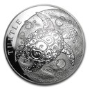 2014 Niue 5 oz Silver $10 Hawksbill Turtle BU