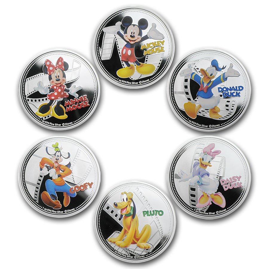 2014 Niue 6-Coin Silver $2 Disney Mickey & Friends Set