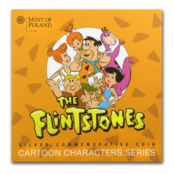 2014 Niue Proof Silver $1 Cartoon Characters Flintstones 2014 Niue Proof Silver $1 Cartoon Characters Flintstones