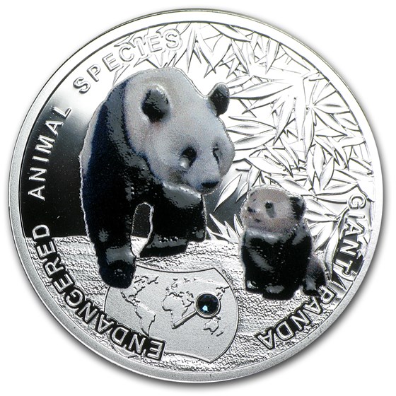 2014 Niue Proof Silver Endangered Animal Species Giant Panda 2014 Niue Proof Silver Endangered Animal Species Giant Panda