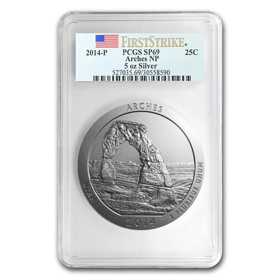 2014-P 5 oz Silver ATB Arches SP-69 PCGS (FS) 2014-P 5 oz Silver ATB Arches SP-69 PCGS (FS)