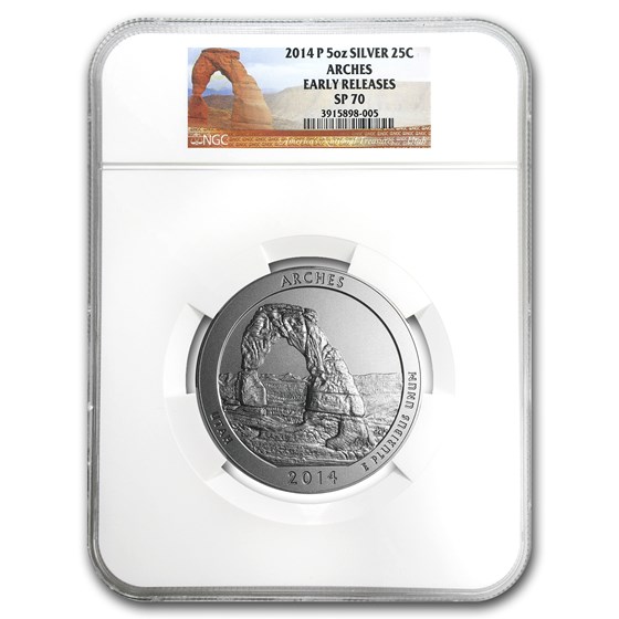 2014-P 5 oz Silver ATB Arches SP-70 NGC (Early Release) 2014-P 5 oz Silver ATB Arches SP-70 NGC (Early Release)