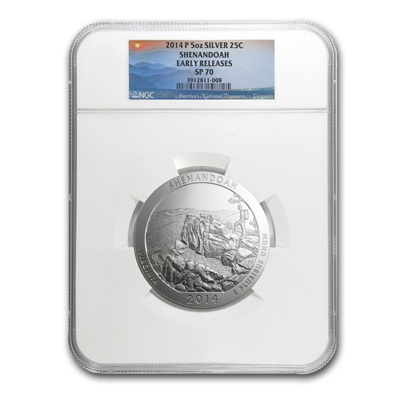 2014-P 5 oz Silver ATB Shenandoah SP-70 NGC (Early Release) 2014-P 5 oz Silver ATB Shenandoah SP-70 NGC (Early Release)