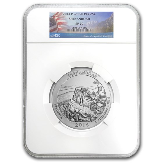 2014-P 5 oz Silver ATB Shenandoah SP-70 NGC 2014-P 5 oz Silver ATB Shenandoah SP-70 NGC