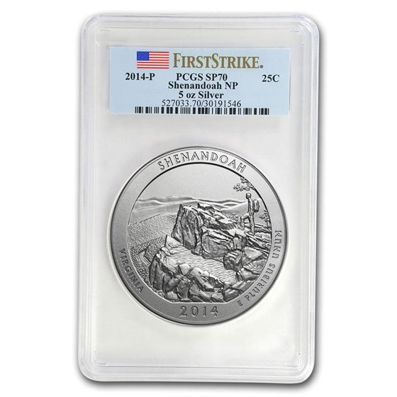 2014-P 5 oz Silver ATB Shenandoah SP-70 PCGS (FS) 2014-P 5 oz Silver ATB Shenandoah SP-70 PCGS (FS)
