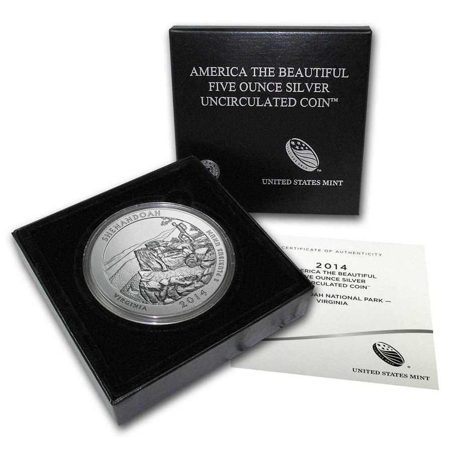 2014-P 5 oz Silver ATB Shenandoah (w/Box & COA)