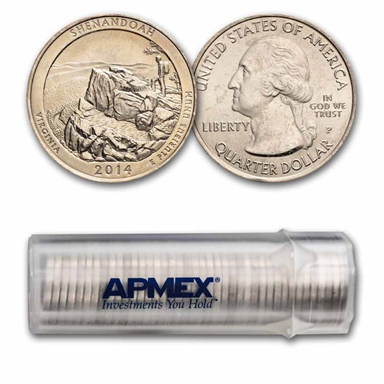2014-P ATB Quarter Shenandoah National Park 40-Coin Roll BU 2014-P ATB Quarter Shenandoah National Park 40-Coin Roll BU