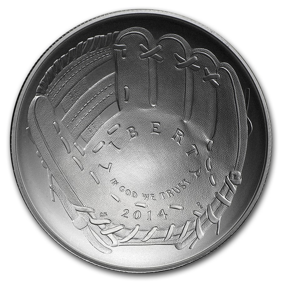 2014-P Baseball HOF $1 Silver Commem BU (w/Box & COA)