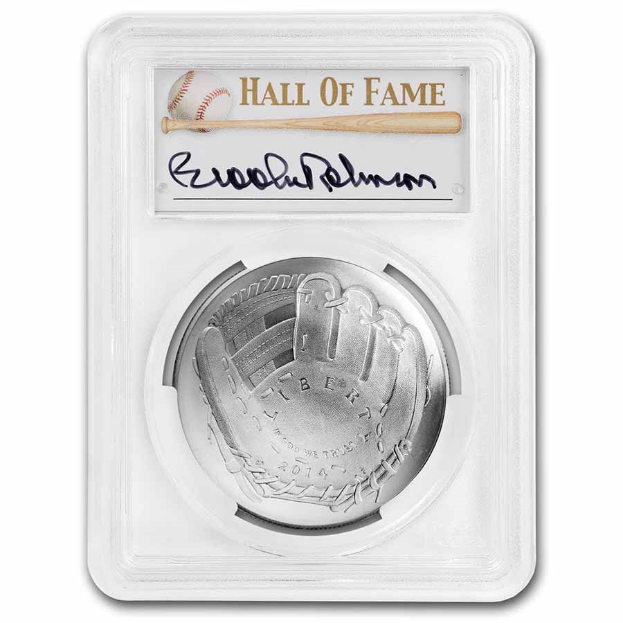 2014-P Baseball HOF $1 Silver Commem MS-70 PCGS (Robinson)