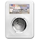2014-P Baseball HOF $1 Silver Commem PR-69 PCGS (FS)