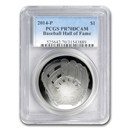 2014-P Baseball HOF $1 Silver Commem PR-70 PCGS