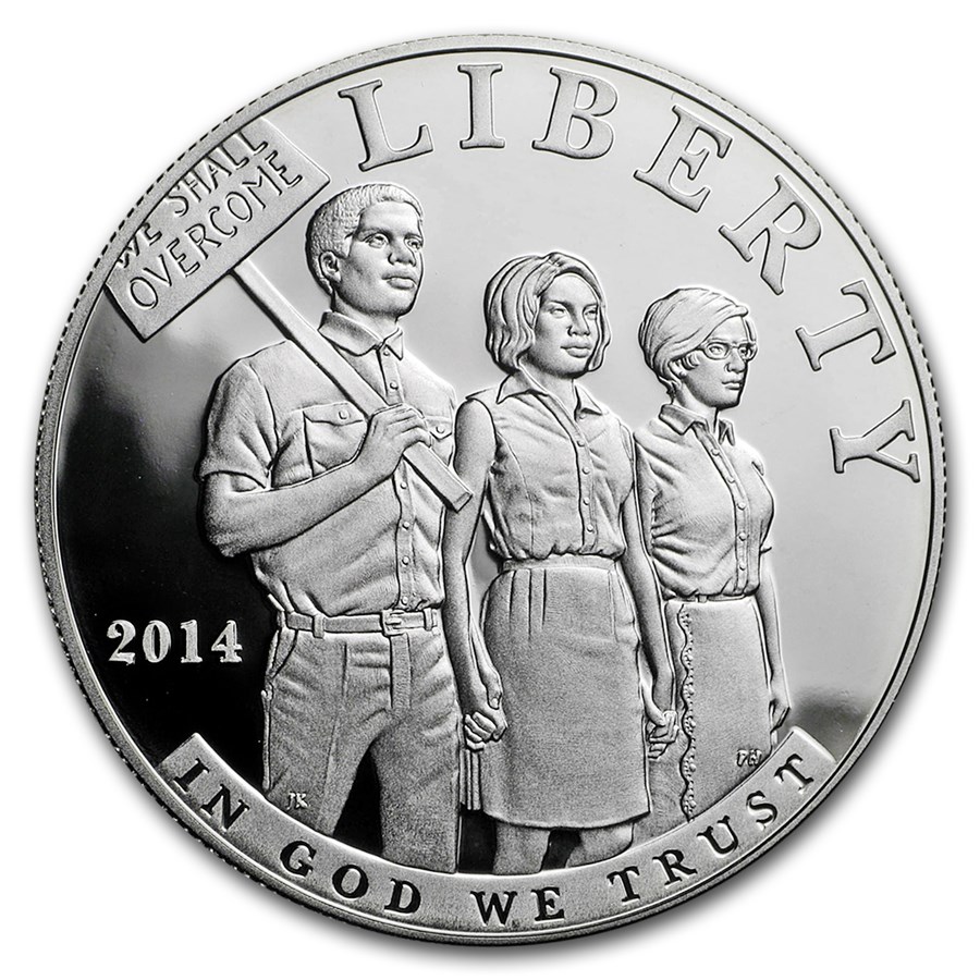 2014-P Civil Rights of 1964 $1 Silver Commem Proof (Capsule Only)