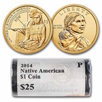 2014-P Native Amer $1 - Native Hospitality (25 Coin Mint Roll) BU