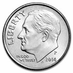 2014-P Roosevelt Dime 50-Coin Roll BU