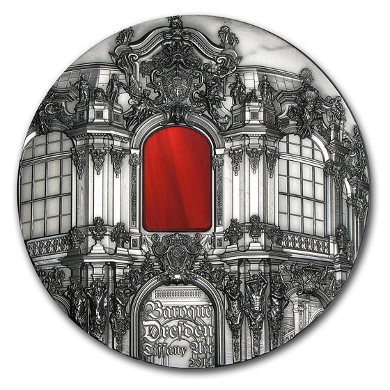 2014 Palau 1 kilo Silver Tiffany Art Baroque Dresden 2014 Palau 1 kilo Silver Tiffany Art Baroque Dresden