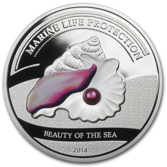 2014 Palau Silver $5 Marine Life Protection Beauty of the Sea 2014 Palau Silver $5 Marine Life Protection Beauty of the Sea