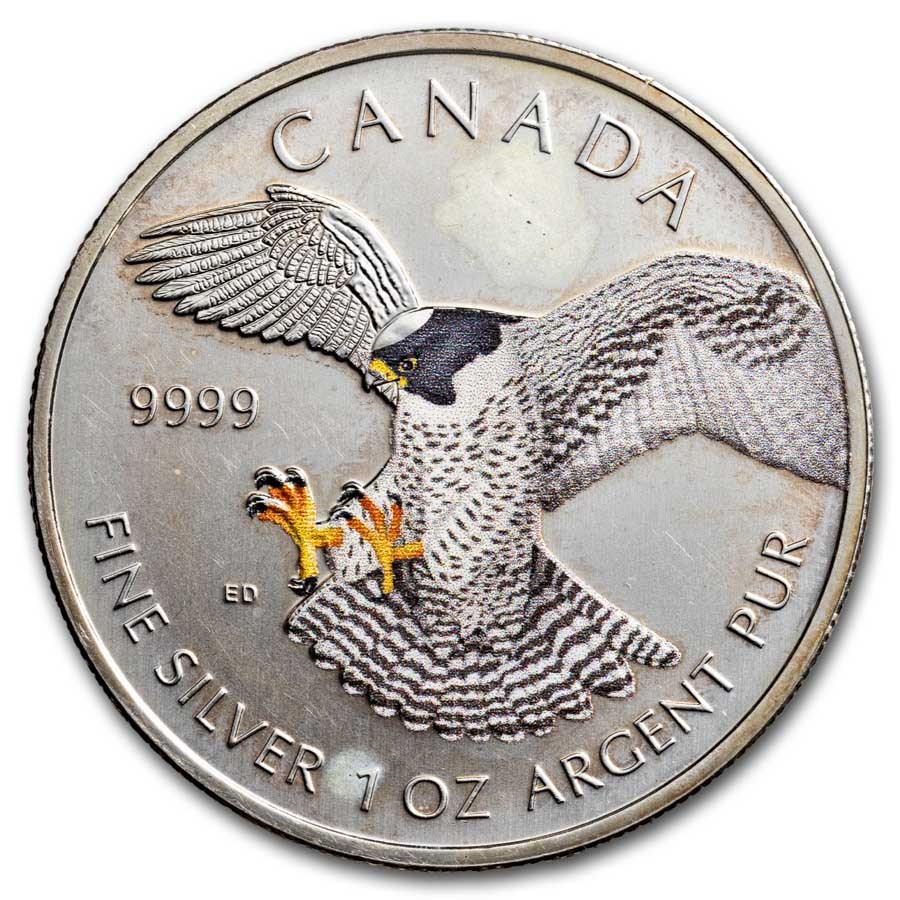 2014 RCM 1 oz Silver Peregrine Falcon Spotted (No Box/COA)
