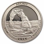 2014-S ATB Quarter Arches National Gem Proof 40-Coin Roll