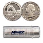 2014-S ATB Quarter Arches National Gem Proof 40-Coin Roll