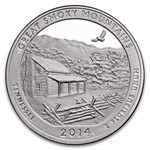2014-S ATB Quarter Great Smoky Mountains 40-Coin Roll PR (Silver)