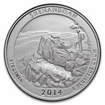 2014-S ATB Quarter Shenandoah Park 40-Coin Roll Proof (Silver)