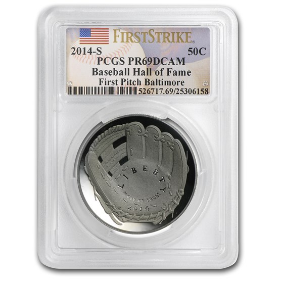 2014-S Baseball HOF 1/2 Dollar Clad Commem PR-69 PCGS (FS, FP) 2014-S Baseball HOF 1/2 Dollar Clad Commem PR-69 PCGS (FS, FP)