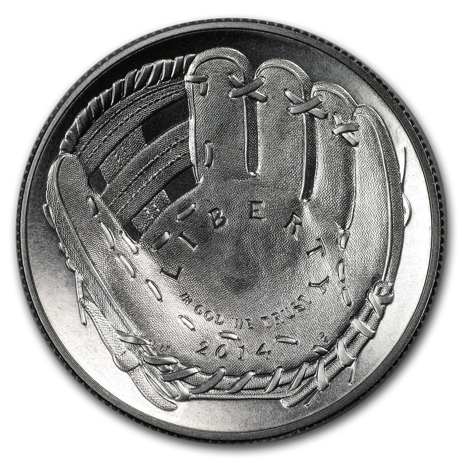 2014-S Baseball HOF 1/2 Dollar Clad Commem Proof (Capsule Only)