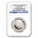 2014-S Kennedy H.D. SP-69 Enhanced Sil. 50th Anni. High Relief