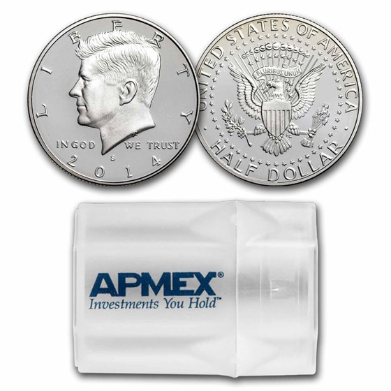 2014-S Silver Kennedy Half Dollar 20-Coin Roll Proof 2014-S Silver Kennedy Half Dollar 20-Coin Roll Proof