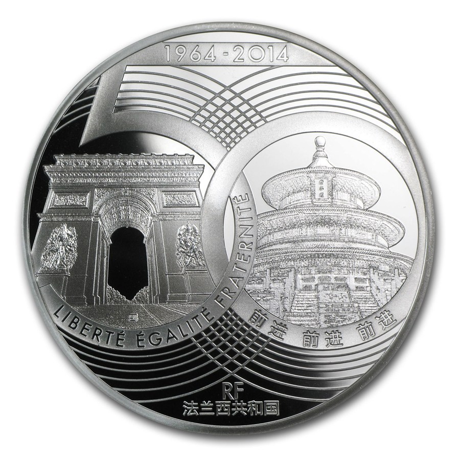 Buy 2014 Silver €10 France/China 50 Years of Diplomatic Relations Prf ...