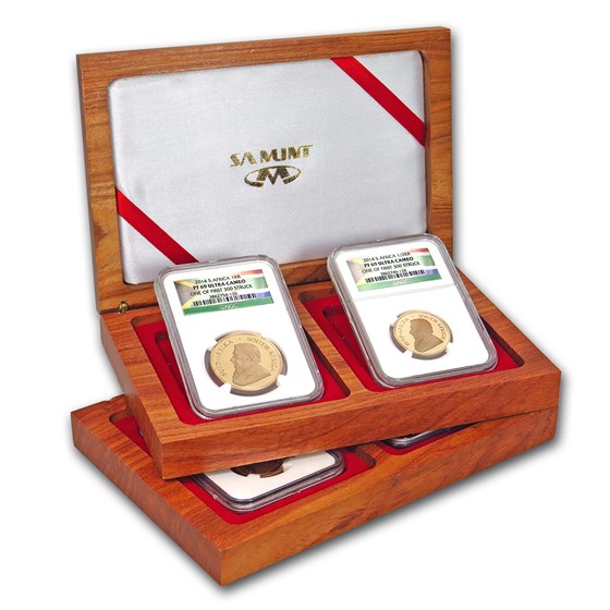 2014 South Africa 4-Coin Gold Krugerrand Proof Set PF-69 NGC (FS) 2014 South Africa 4-Coin Gold Krugerrand Proof Set PF-69 NGC (FS)